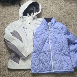 Gerry Blue and White Ski Jacket 3 In 1